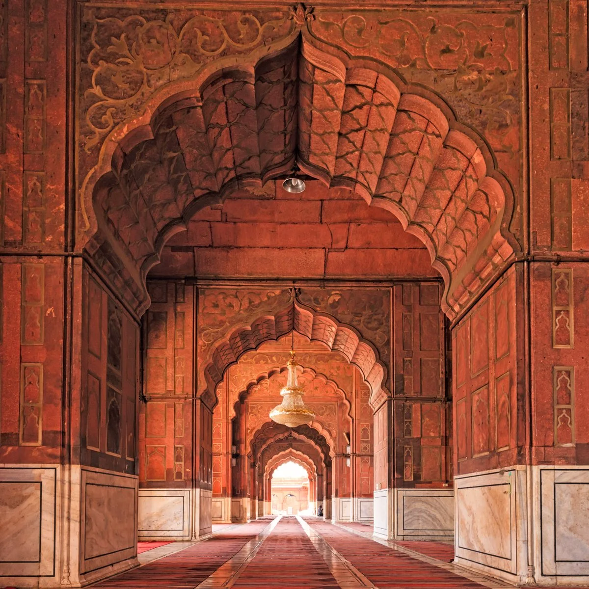 Voyager Dream E Varanasi - Delhi, Interno Della Moschea Jama Masjid