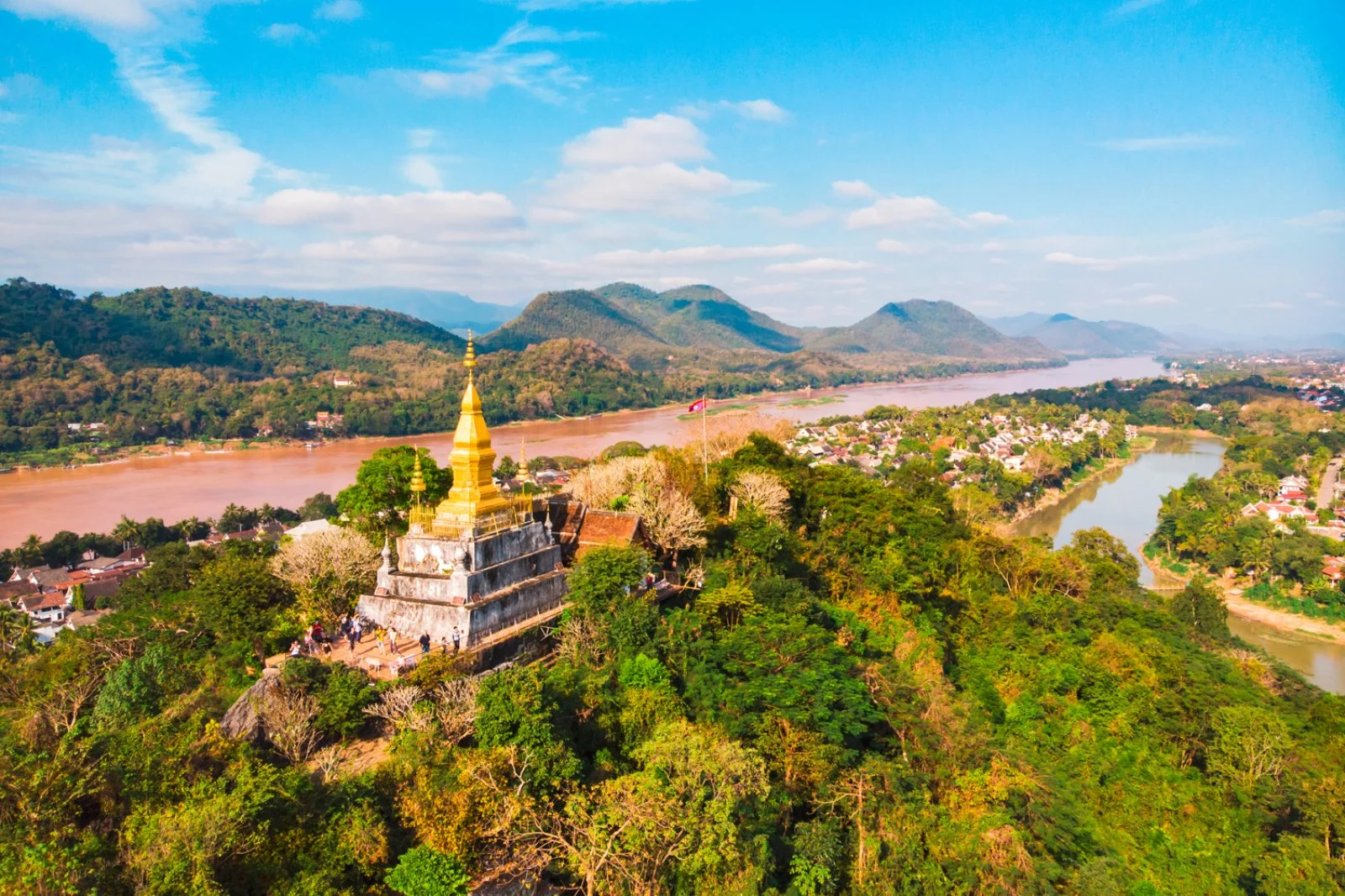 Laos E Cambogia - Laos, Luang Prabang, Wat Chom Si Goledn Pagoda