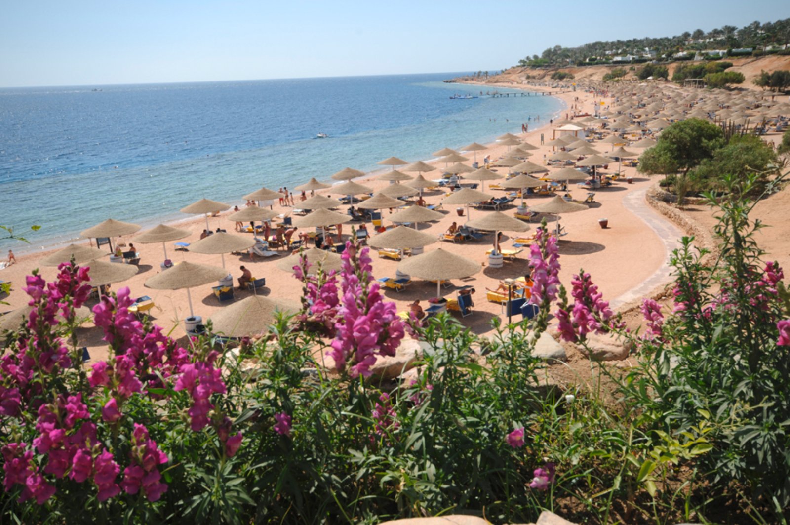 Domina Coral Bay Sultan Resort - Spiaggia Con Ombrelloni