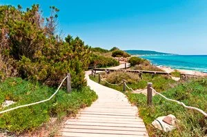 Passerella a Playa Mitjorn