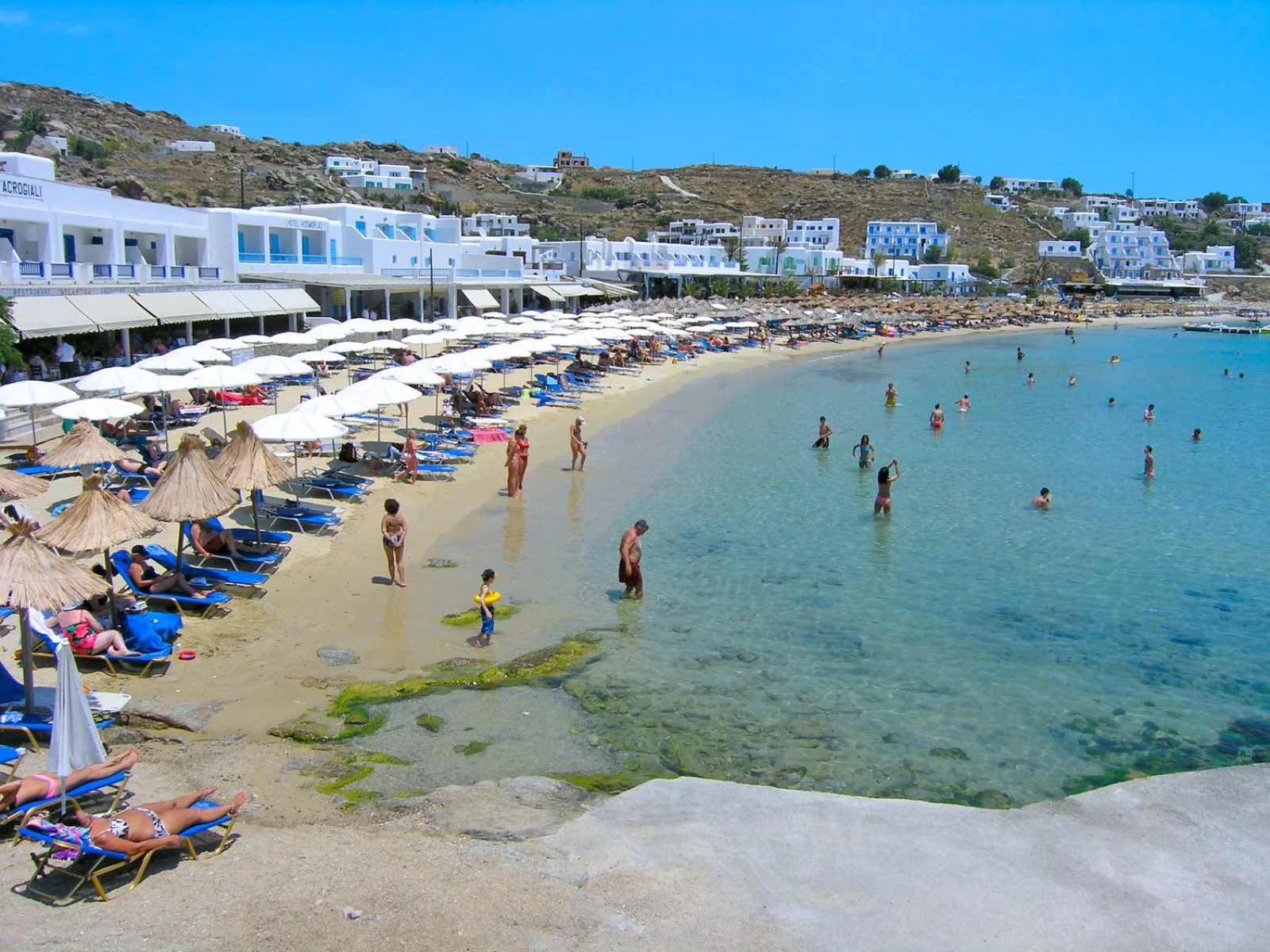 Mykonos, spiaggia Plati Gialos